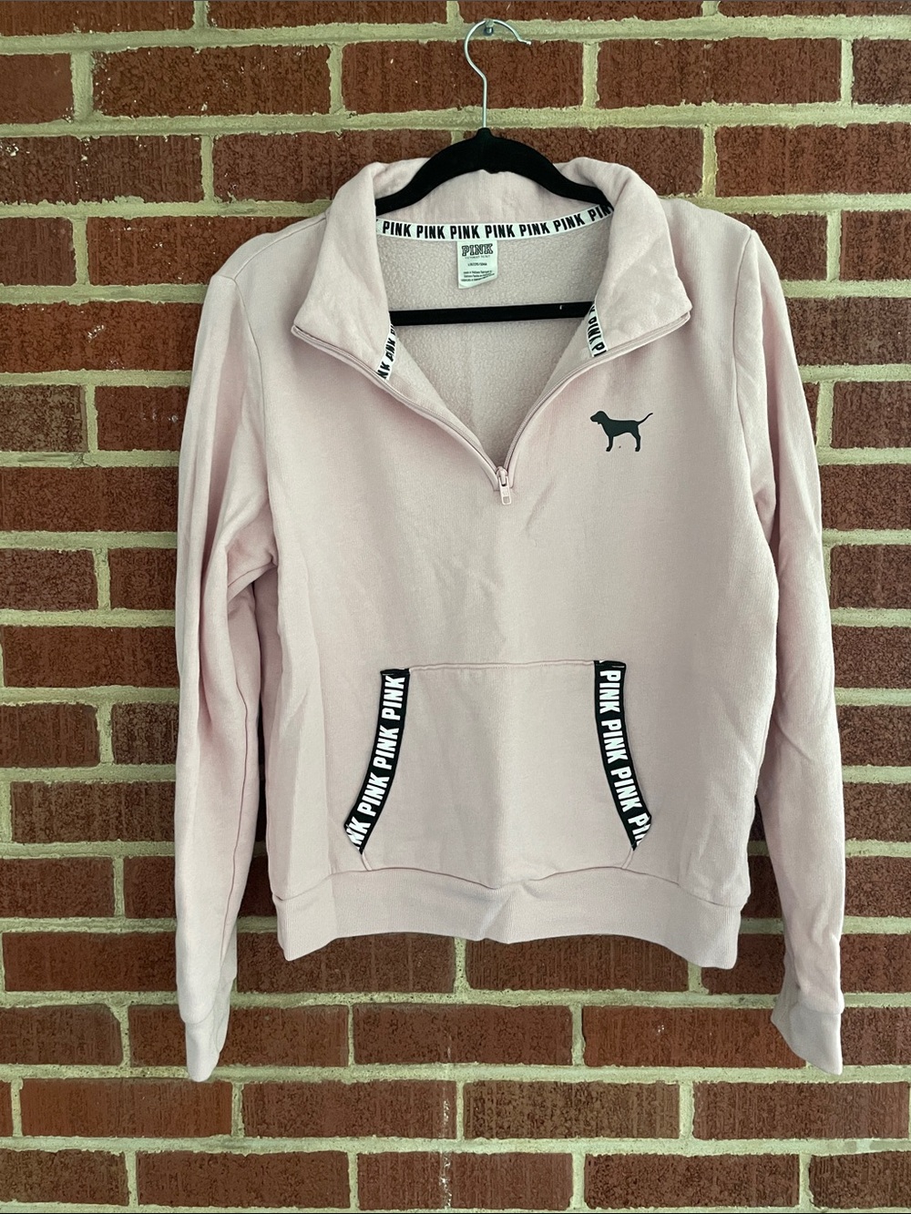 PINK Victoria's Secret Blush Pink Half-Zip Hoodie